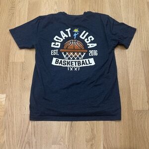 GOAT USA Kids Navy Basketball Tee